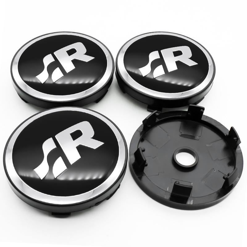 VW 4Pcs 60mm Car Wheel Center Hub Tyre Caps 56mm Rim Cover Sticker Badge Emblem For VW Passat CC Lamando Touran Touareg Tiguan Golf