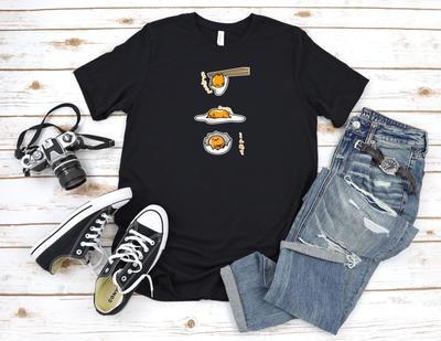 Gudetama Stickers Yolk Lazy Egg Short Sleeve White Men T-shirt T335