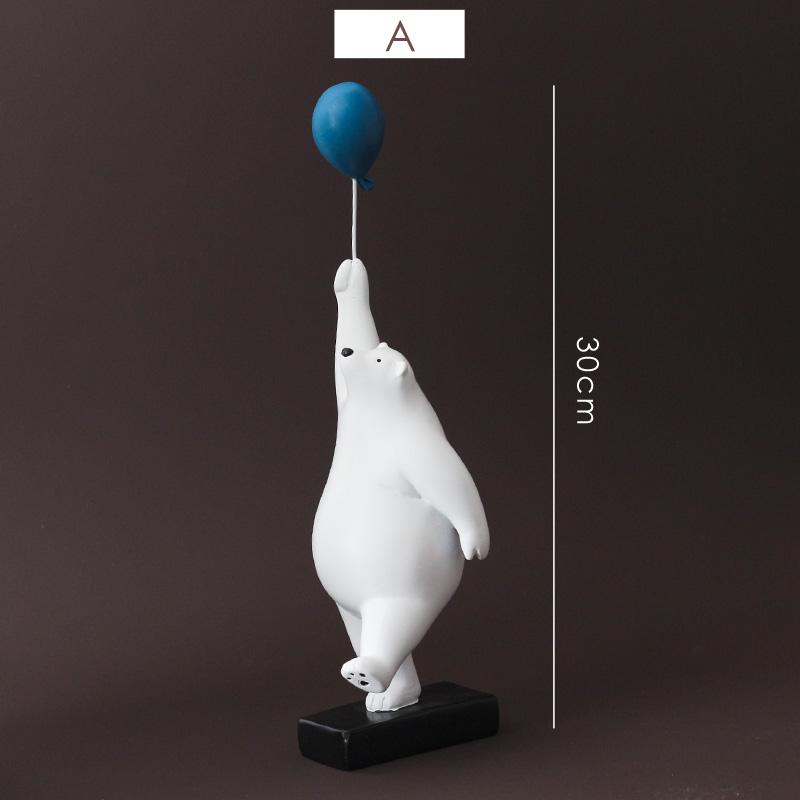 Creative Flying Bear Figurines Balloon Polar