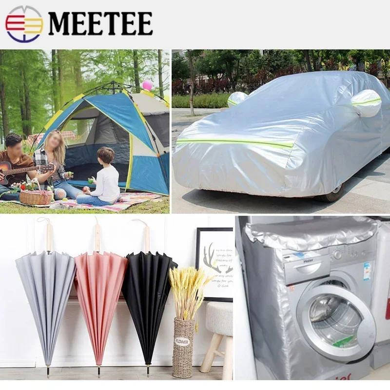 1-5Meters*148cm 190T Meetee Thin Waterproof Fabric Outdoor Sunscreen Sunshade Silver-coated Ripstop Umbrella Cloth Tent Material