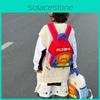 Stylish Preschool Backpack For Boys And Girls With Charming Design Soft Nylon Red Blue Beige