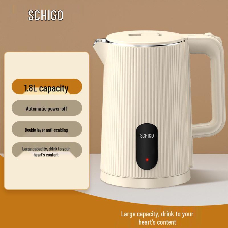 

Ретро-електричний чайник Zhigao з нержавіючої сталі з контролем температури - Ідеально підходить для дому або як бізнес-подарунок