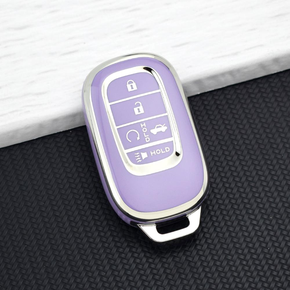 New Car Key Case Cover for Honda 2022-2025 Civic Accord CR-V HR-V Pilot Sport SI EX EX-L 2/3/4/5 Buttons Key Protector Keychain