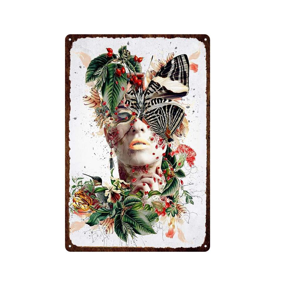 Skeleton Skull Metal Tin Signs Mexican Festival Day of The Dead Plaque Wall Painting Poster Party Shop Home Tattoo Parlors Decor