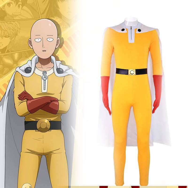 Celotělový Cosplay Oblek One Punch Man Opm s Polstrovaným Designem Pro Kostýmové Párty