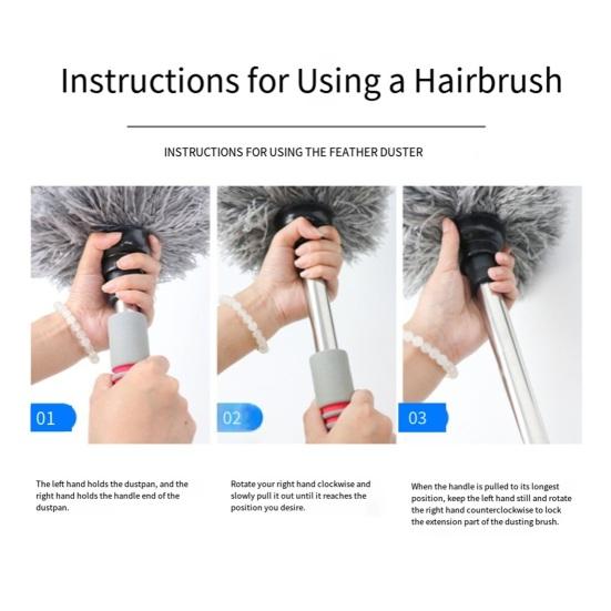 Car Duster Brush Extendable for Vehicle Interior Microfiber Dust Remover & Exterior Soft