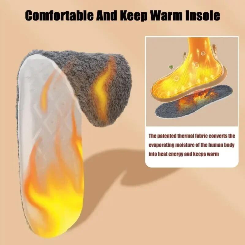 2pcs/pair Self Heated Thermal Insoles for Feet Winter Warm Wool Thermal Memory Foam for Men Women Sports Shoes Self-heating Shoe Pads
