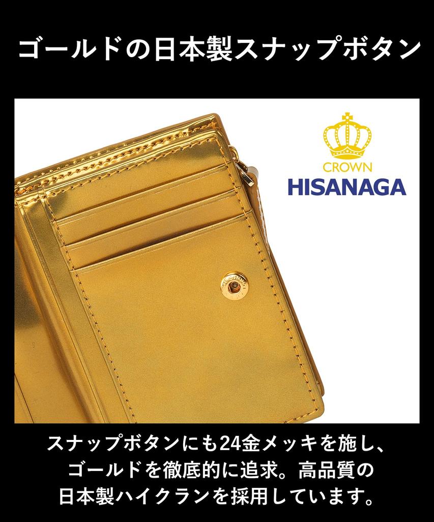 Golbe Wallet, Italian Leather, L-Zip, Gold