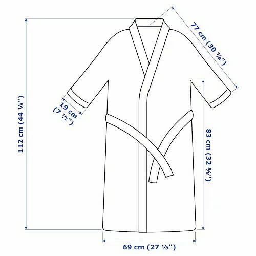 ROCKAN Bathrobe - White L/XL 703.920.33