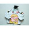 Men's and women's alphabet decal waterproof hooded zipper jacket