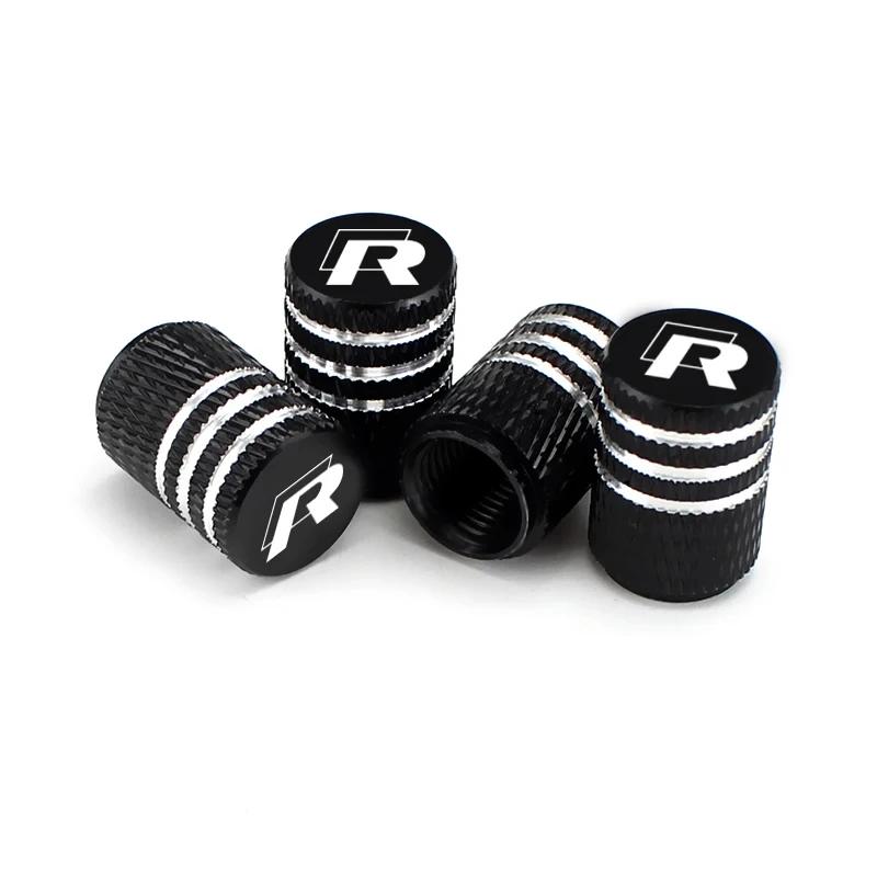 Para VOLKSWAGEN VW 4 peças Emblema de Carro Tampas de Válvula de Pneu de Roda Coberturas de Ar para Volkswagen Rline Golf GTI Bora Passat Jetta Beetle Tig