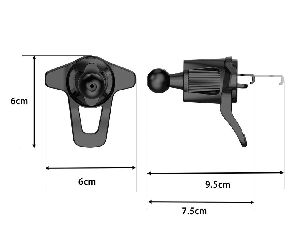 Anti-Shake Air Vent Phone Holder with Thickened 22mm Clip