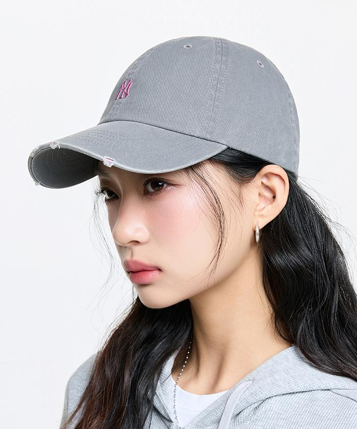 Emelbi Vintage Nano Unstructured Ball Cap Ny (Charcoal Grey)