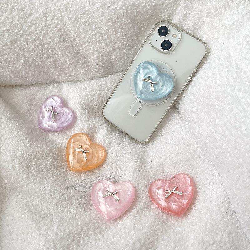 Bow Tie Three-Dimensional Love Mobile Phone Airbag Bracket Paste Retractable Lazy Portable Support Frame