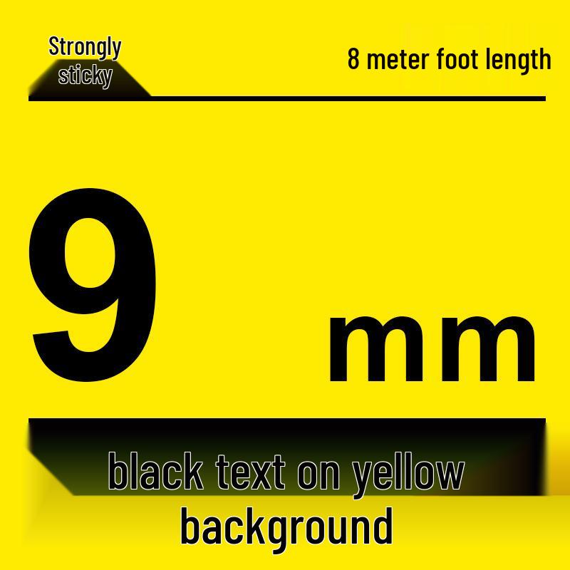 Compatível Fita para Rotulador Brother 12mm: PT-E100B/D210/D450/115B, Autoadesivo Laminado