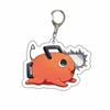Anime Chainsaw Man Keychain Pochita Makima Cartoon Acrylic Bag Tag Keyrings Cos Trendy Gift