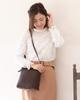 [IMAI BAG Since 1977] Imai Bag Totrue Genuine Horsehide Leather Women's Square Shoulder Bag with Pony Design and Multi-Purpose Storage (33260