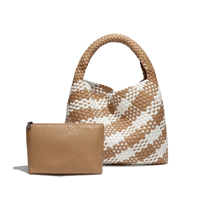 Hand-woven Women's Bags, Daily Casual Shoulder Bags, Large-capacity Underarm Bags, Bucket Bags.