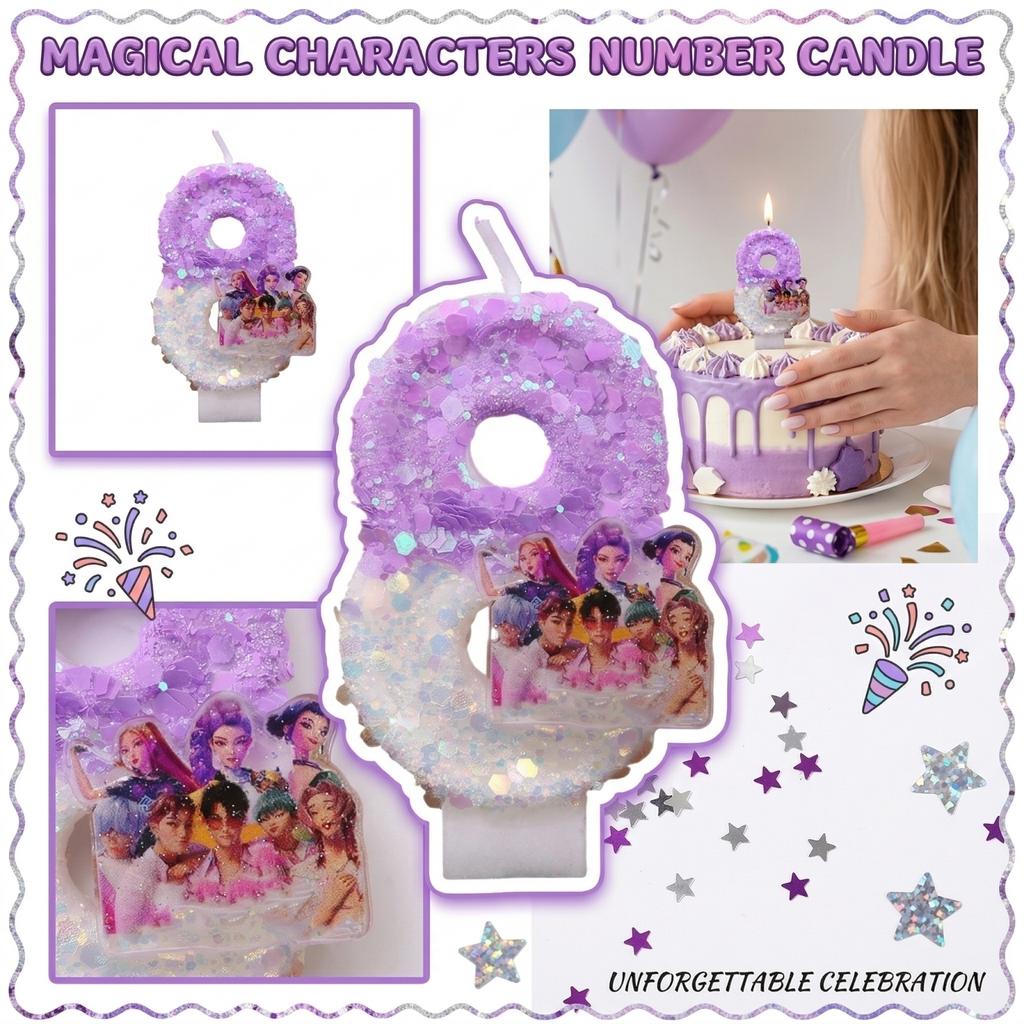 Fashion Cartoon Creative Birthday Candles Party Digital Candles