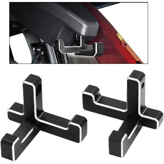 Aluminum Trunk Grocery Bag Hooks Replment for Bronco 2021-2023 2-Door 4-Door Black Interior Organizer (2pcs T+2pcs J Shape)