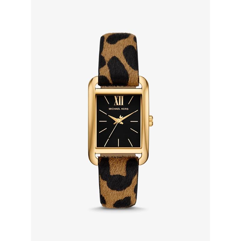 

Часы Michael Kors Monroe с золотистым покрытием и леопардовым принтом из телячьей кожи MKO1115 коричневый