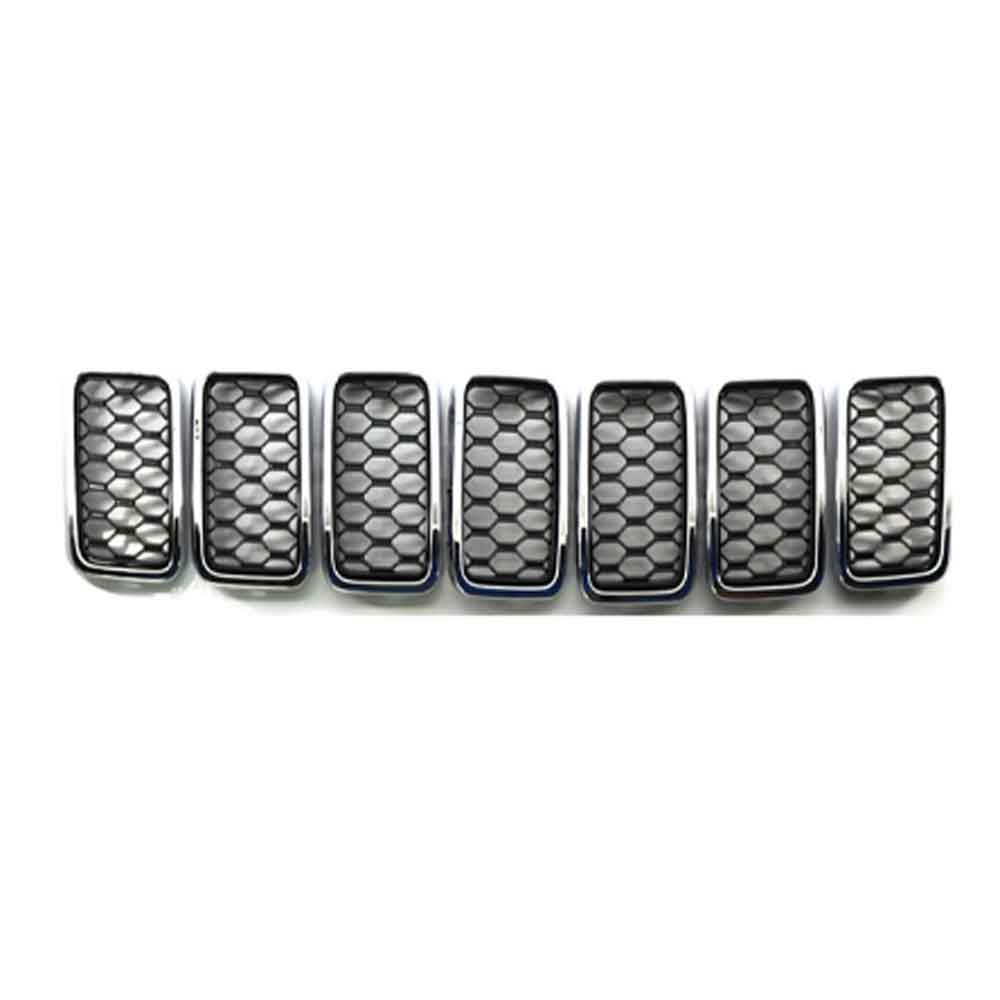 Front Grille Grill Mesh Inser Cover Trim Decor For Jeep Grand Cherokee 2017 2018 2019 2020 2025