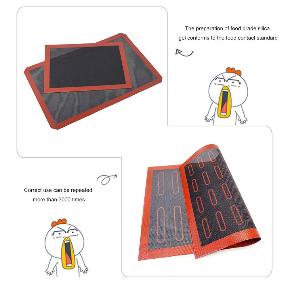 2 Sided Practical Silicone Oven Mat Non-stick Liner Baking Dough Mold Sheet Pad Heat Resistant Cake Bread Pastry Mats