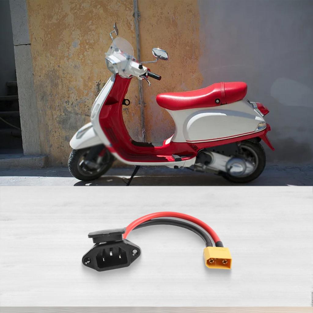 Ebike Battery Connector Cable with For XT90 To AC Charging Socket for Scooter