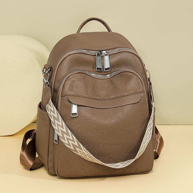 

Рюкзак женский новая мода повседневный уличный женский большой вместимости портативный на плечо коричневый