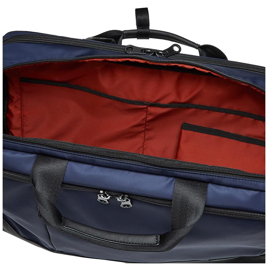 Bermas BIAS LITE Business Bag, 2-Layer Briefcase, 43cm X 15 Inches, Carry-On, Shoulder Strap Included, Navy