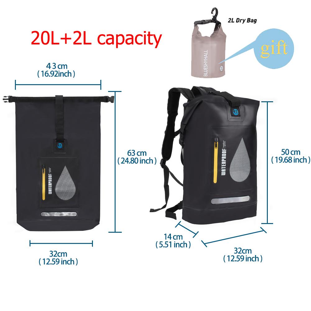 20L/30L Wasserdicht Dry Bag Rucksack Eimer Lagerung für Outdoor Sport Schwimmen Angeln Surfen Rafting Bootfahren Kajak Kanufahren x1