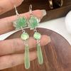 Lotus Water Drop Tassel Earrings - Retro Chinese Style Cheongsam Hanfu Accessories for Women