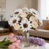 1/4PCS Artificial Flowers Silk Holding Sunflower Valentine's Wreath Wedding Brial Bouquet Home Room Arrangement Vase Sill Decora