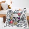 Blanket Skull Butterfly Blanket Digital Printed Lamb Fleece Crystal Fleece Blanket