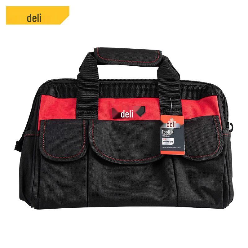 Deli 13-inch Multi-functional Portable Double-Layer Tool Bag