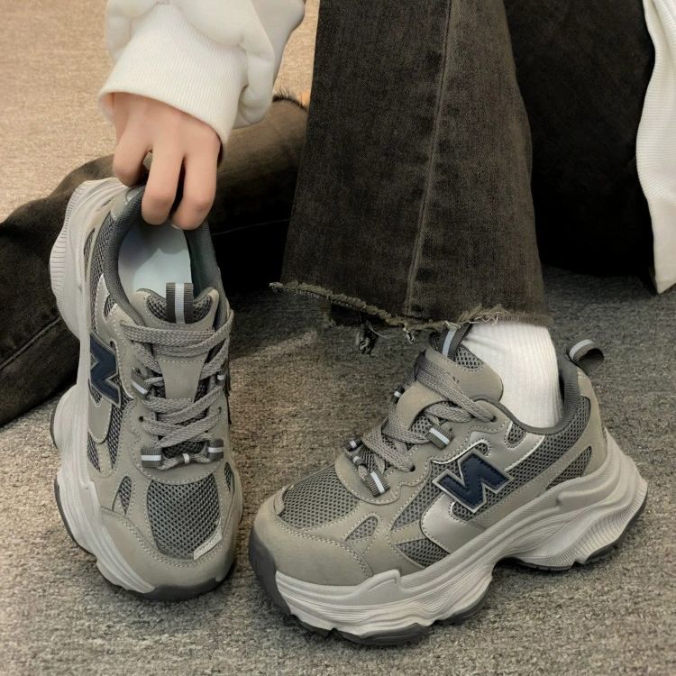 High-value campus style shows high dad shoes for women's spring and autumn versatile trendy casual sports shoes for women