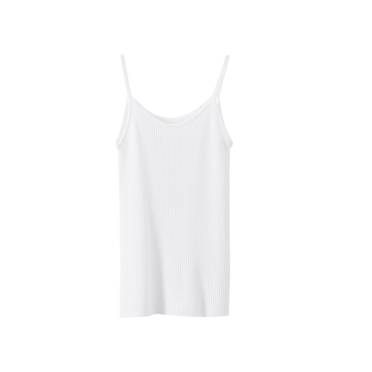 

Women s Candy Color Slim Fit Knit Camisole 8632 - Sleeveless, Short Vest Style One Size