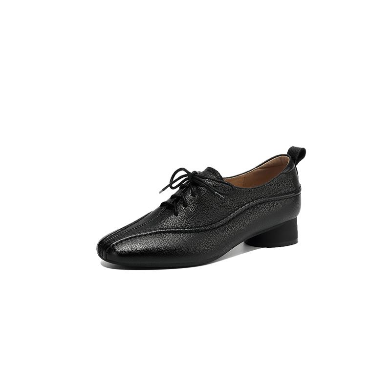 Fashion Women Casual Low-heel Shoes Genuine Leather Soft Comfort Low Heels Loafers Shoes Spring 2025 New Office Lady Daily Size 34-40