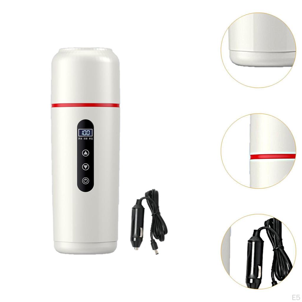 Biloppvarming Reisekopp 12V/24V Bærbar vannkoker for kaffemelk te