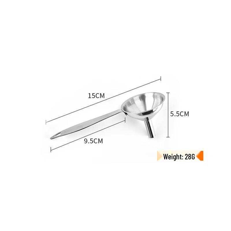 Stainless Steel Long-Handled Funnel & Ladle 3-Piece Set