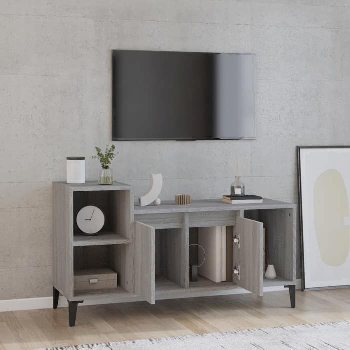 VidaXL TV Stand Sonoma Grey 100x35x55 Cm Engineered Wood 821186
