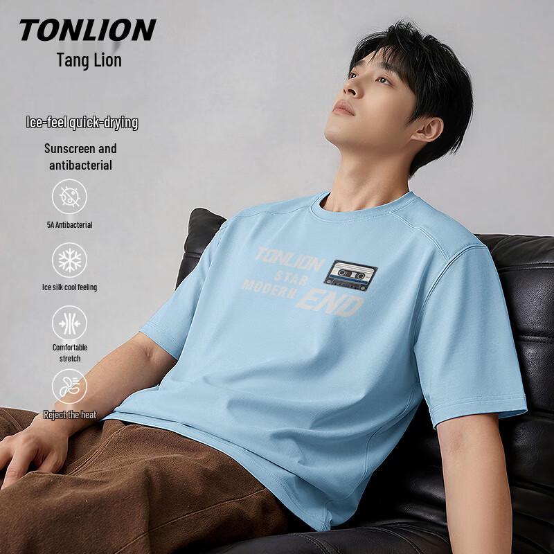 TonLion Men s Quick-Dry Cooling Short-Sleeve T-Shirt M