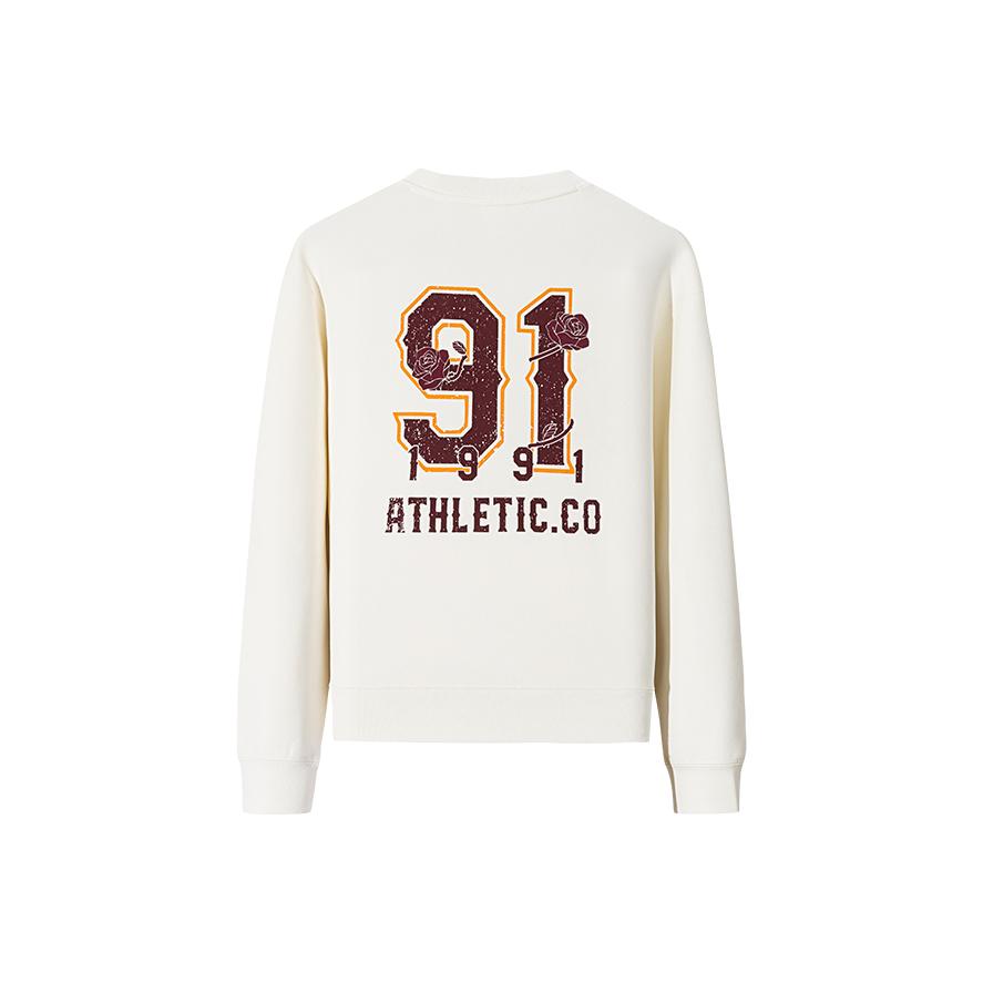 Anta Comfortable Soft Letter Number Simple Round Neck Loose Sweatshirt Women Sweatshirt 162548704N-1