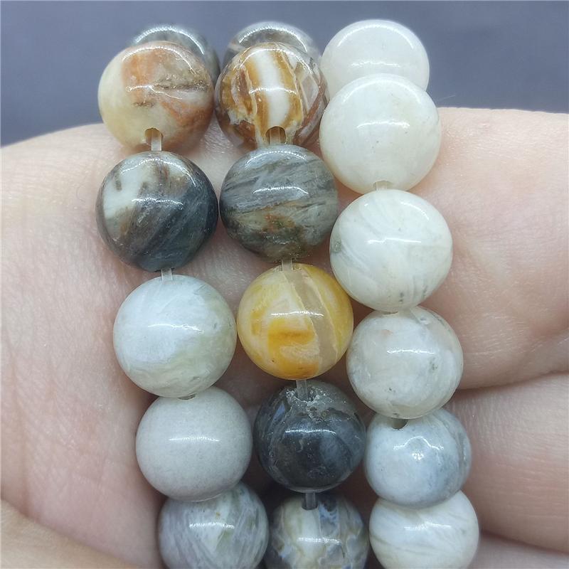 

Натуральний камінь, дорогоцінний камінь, натуральний камінь, лист бамбука, агат, розсипчасті намистини для виготовлення ювелірних виробів 6mm-60pcs