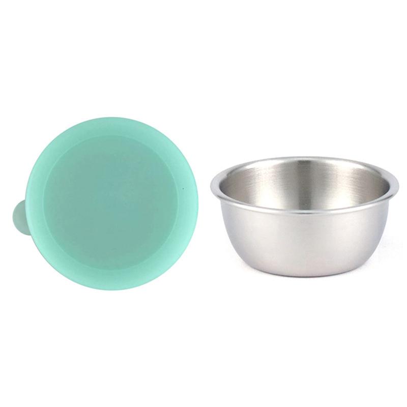 Stainless Steel Sauce Containers With Silicone Lids Reusable Leak-proof Condiment Cup Salad Dressing