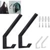 2PCS Helmet Holders Plastic Hanging Hooks Wall Mounted Hangers Hat Glove Bag Shoe Clothes Rack-Black