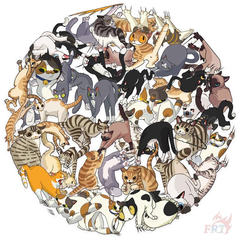 50Pcs/Set Naughty Cats Series 01. Scratch Marks PET Stickers Waterproof DIY Fashion Doodle Decals Stickers