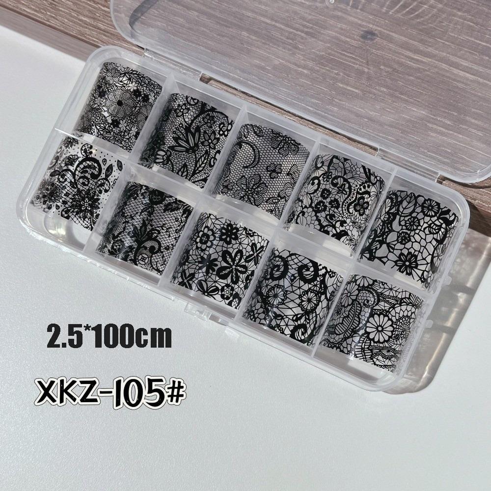 Lace Design Nail Foils Stripe Pattern Nail Decals Professional Nail Art Stickers  Nail Decoration