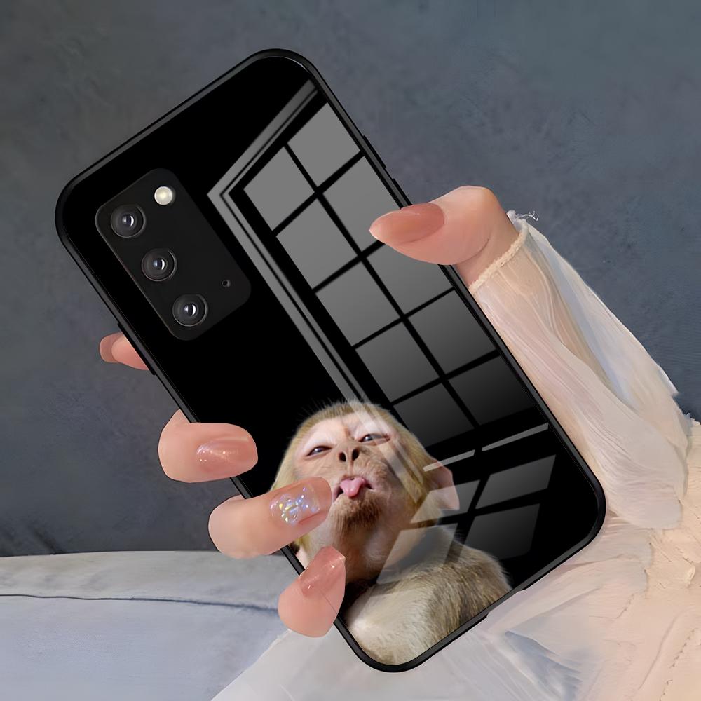 Funny Monkey Phone Case For Samsung S26 S25 Plus S20 S20 Plus S22 Ultra S23 FE S21 Plus S21 Ultra Glass Cover