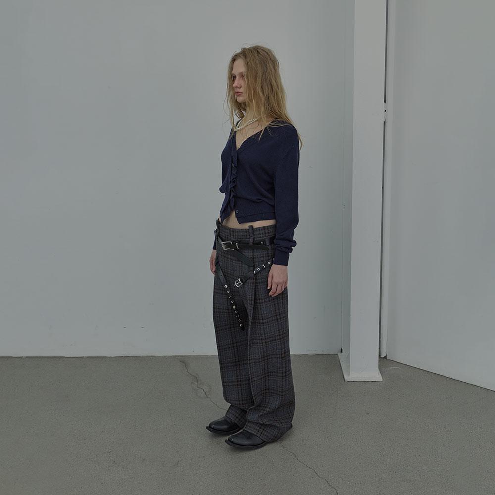 LCDC™ Belted Tailored Trousers_Checked (Brown)